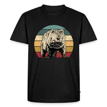 Wombat - T-shirt Premium bio Homme - noir - Devant - Nico (187cm)