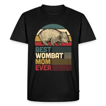 Wombat - T-shirt Premium bio Homme - noir - Devant - Nico (187cm)