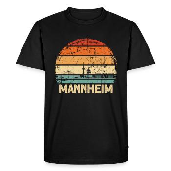 Mannheim Skyline - T-shirt Premium bio Homme - noir - Devant - Nico (187cm)