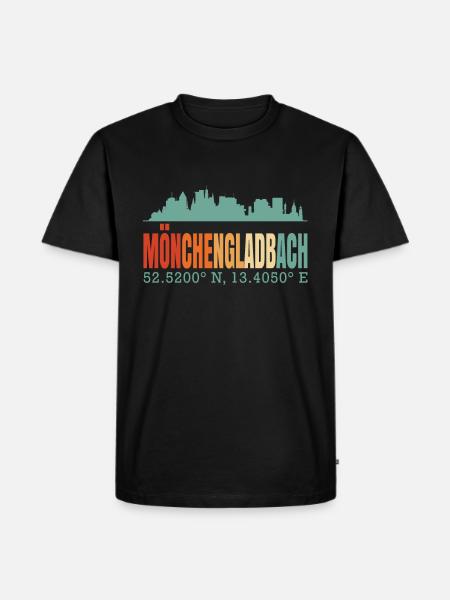 Mönchengladbach Skyline - Men's Premium Organic T-Shirt - black