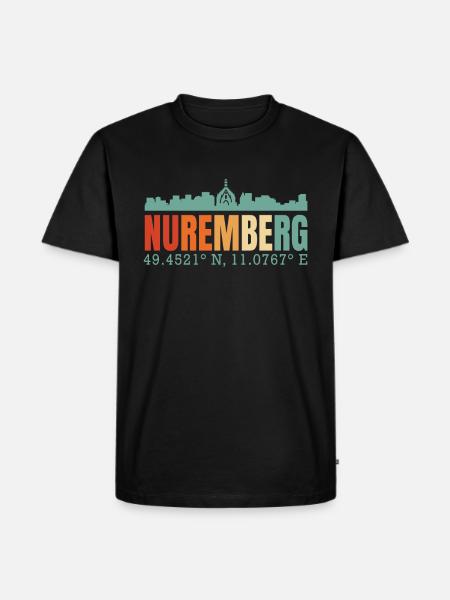 Nuremberg Skyline - Men's Premium Organic T-Shirt - black