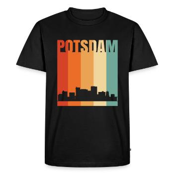Potsdam Skyline - T-shirt Premium bio Homme - noir - Devant - Nico (187cm)
