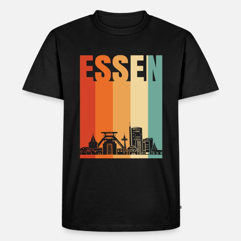 Essen - Männer Premium Bio T-Shirt - Schwarz