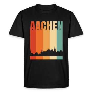 Aix-la-Chapelle - T-shirt Premium bio Homme - noir - Devant - Nico (187cm)