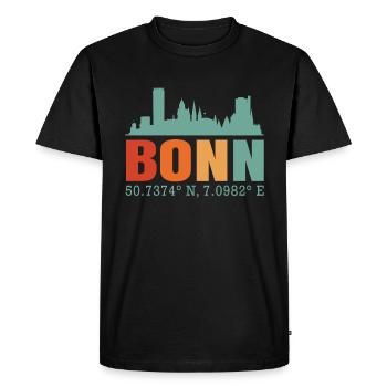 Bonn - T-shirt Premium bio Homme - noir - Devant - Nico (187cm)