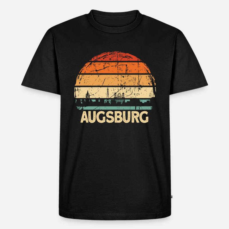 Augsburg - Männer Premium Bio T-Shirt - Schwarz