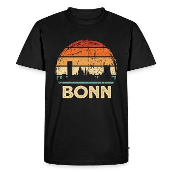 Bonn - T-shirt Premium bio Homme - noir - Devant - Nico (187cm)