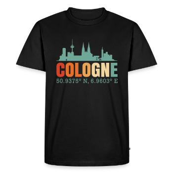 Cologne - Men's Premium Organic T-Shirt - black - Front - Nico (187cm)