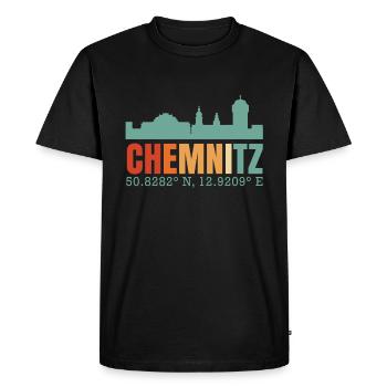 Chemnitz - Men's Premium Organic T-Shirt - black - Front - Nico (187cm)
