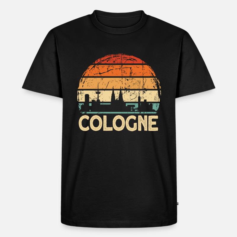 Cologne - Männer Premium Bio T-Shirt - Schwarz