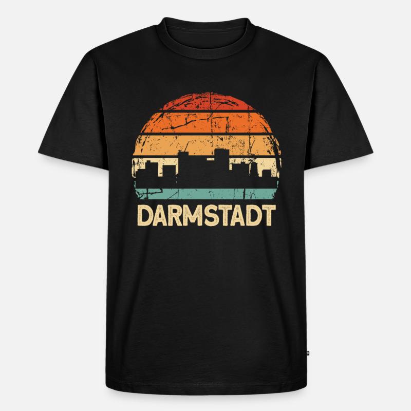 Darmstadt - Männer Premium Bio T-Shirt - Schwarz