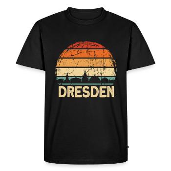 Dresden - Men's Premium Organic T-Shirt - black - Front - Nico (187cm)