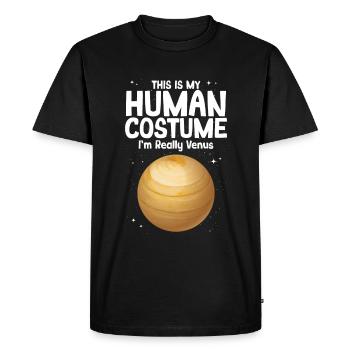 Venus - Men's Premium Organic T-Shirt - black - Front - Nico (187cm)