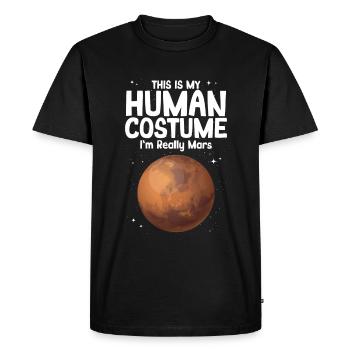 Mars - Men's Premium Organic T-Shirt - black - Front - Nico (187cm)