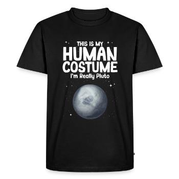 Pluton - T-shirt Premium bio Homme - noir - Devant - Nico (187cm)