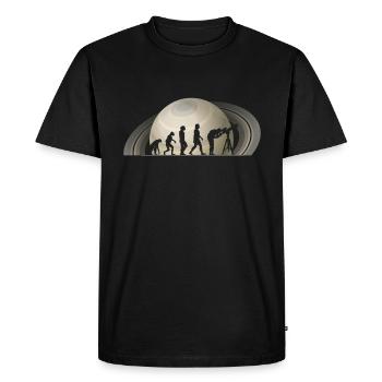 Saturn - Men's Premium Organic T-Shirt - black - Front - Nico (187cm)