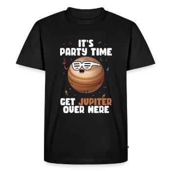 Jupiter - Men's Premium Organic T-Shirt - black - Front - Nico (187cm)
