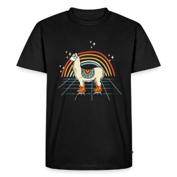 Patin à roues alignées Cadeau de patin à roues alignées - T-shirt Premium bio Homme - noir - Devant - Nico (187cm)