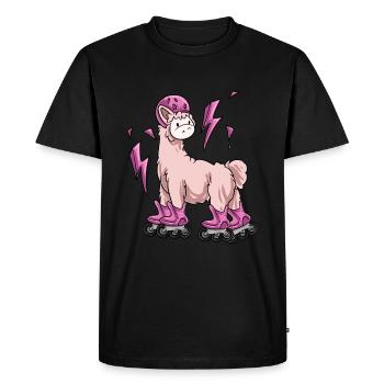 Patin à roues alignées Cadeau de patin à roues alignées - T-shirt Premium bio Homme - noir - Devant - Nico (187cm)