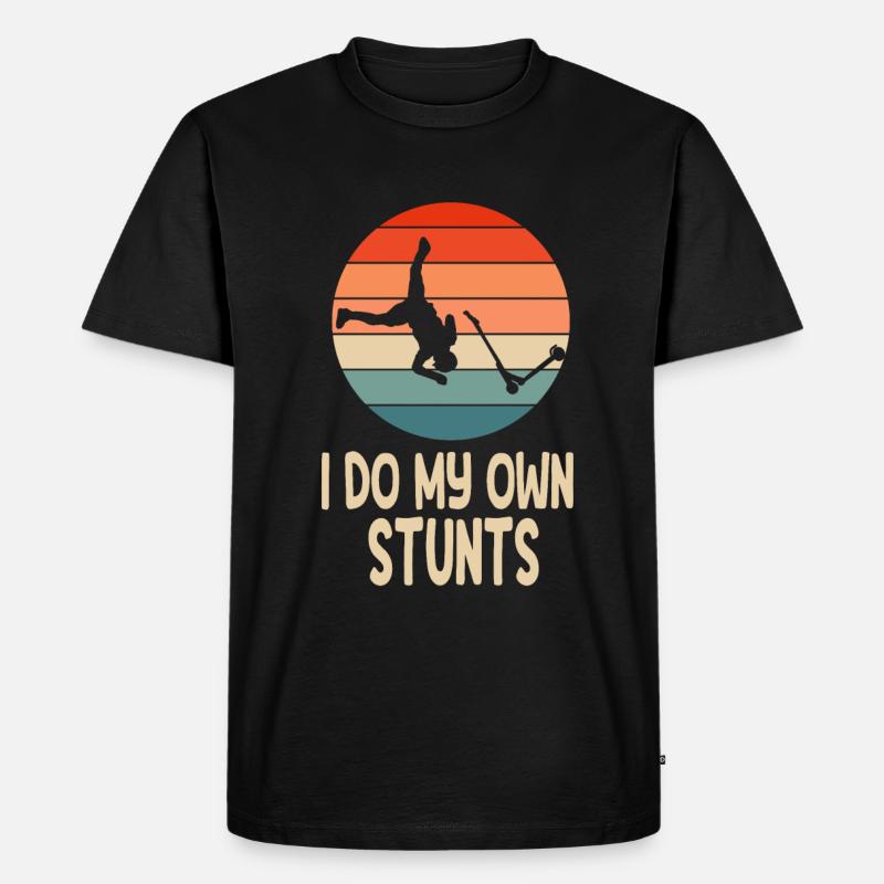 Scooter Roller Tretroller Geschenk - Männer Premium Bio T-Shirt - Schwarz