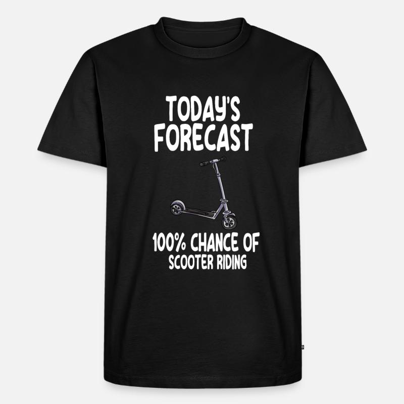 Scooter Roller Tretroller Geschenk - Männer Premium Bio T-Shirt - Schwarz