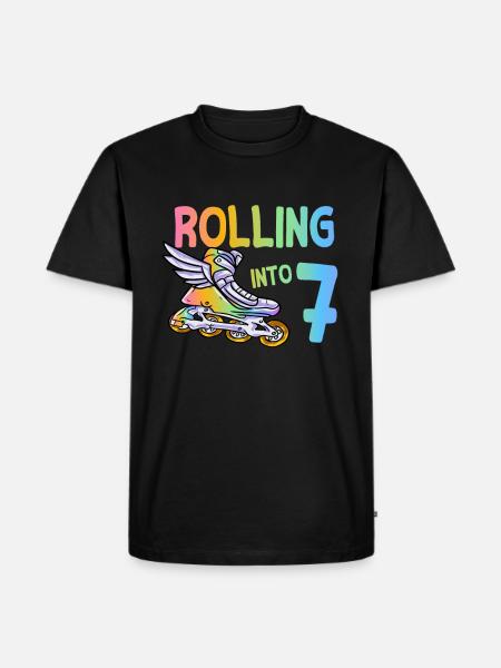 6th Birthday Inline Skating - Men's Premium Organic T-Shirt - black