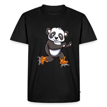 Patin à roues alignées Cadeau de patin à roues alignées - T-shirt Premium bio Homme - noir - Devant - Nico (187cm)