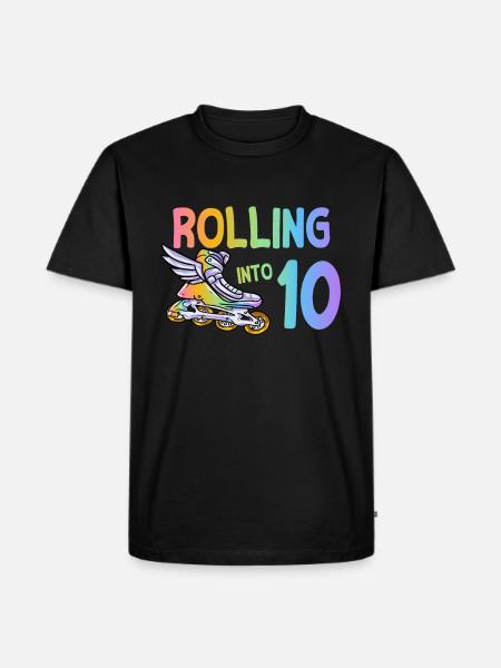 10th birthday inline skating - Men's Premium Organic T-Shirt - black