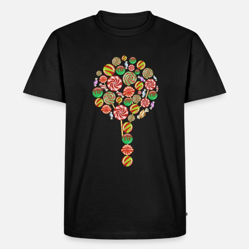 Lolly Süßigkeit Geschenk - Männer Premium Bio T-Shirt - Schwarz