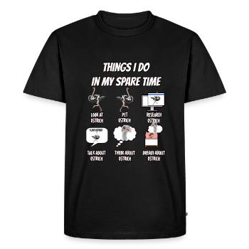 Cadeau Bouquet Emu - T-shirt Premium bio Homme - noir - Devant - Nico (187cm)