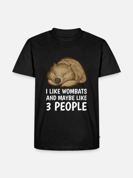 Wombat Wombats Plumbeutler Gift - Men's Premium Organic T-Shirt - black