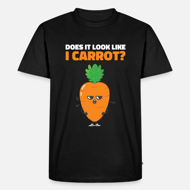 Karotte - Männer Premium Bio T-Shirt - Schwarz