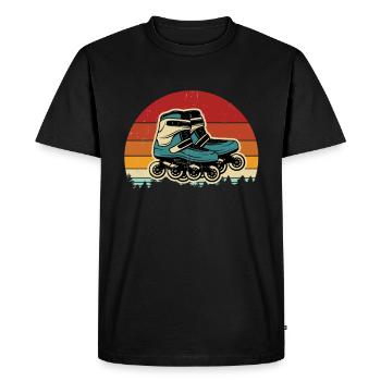 Patin à roues alignées Cadeau de patin à roues alignées - T-shirt Premium bio Homme - noir - Devant - Nico (187cm)