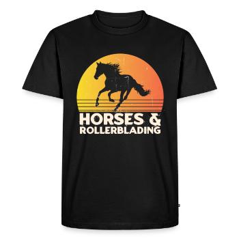 Patin à roues alignées Cadeau de patin à roues alignées - T-shirt Premium bio Homme - noir - Devant - Nico (187cm)