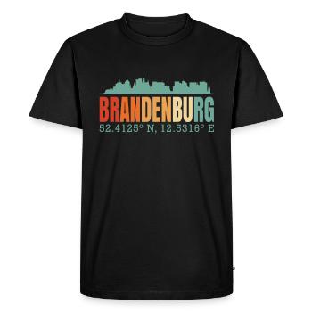 Brandebourg - T-shirt Premium bio Homme - noir - Devant - Nico (187cm)