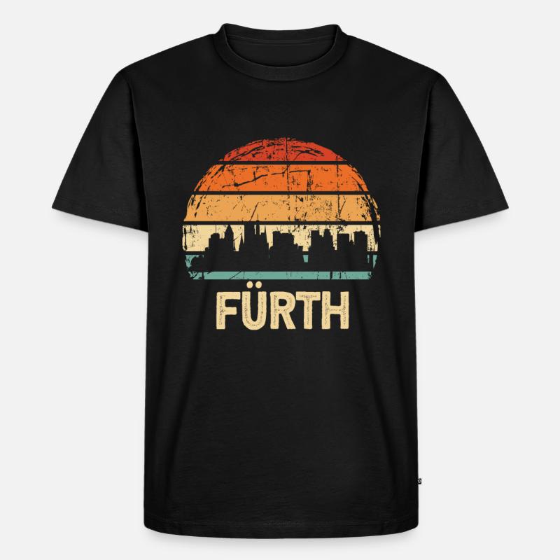 Fürth - Männer Premium Bio T-Shirt - Schwarz