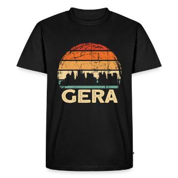 Gera - Men's Premium Organic T-Shirt - black - Front - Nico (187cm)