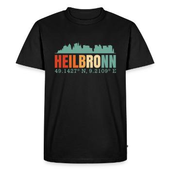 Heilbronn - T-shirt Premium bio Homme - noir - Devant - Nico (187cm)