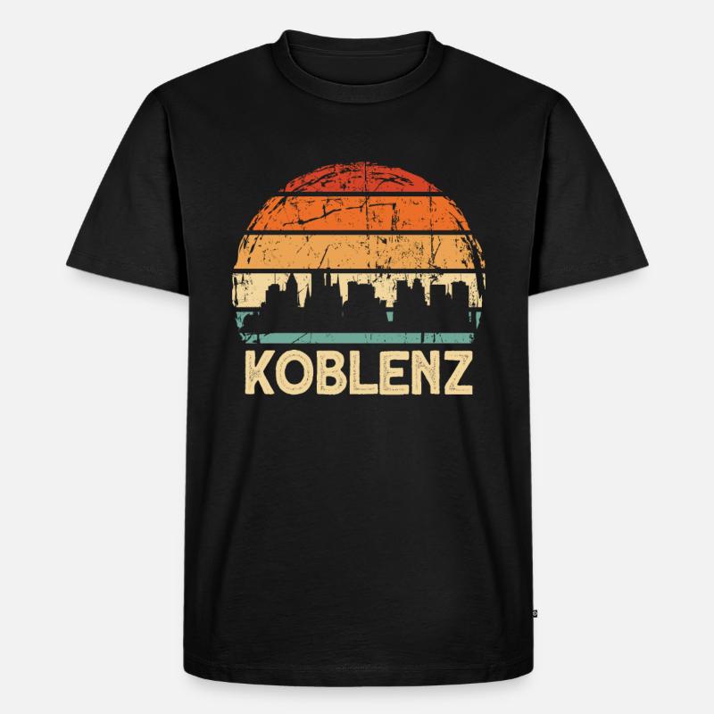 Koblenz - Männer Premium Bio T-Shirt - Schwarz