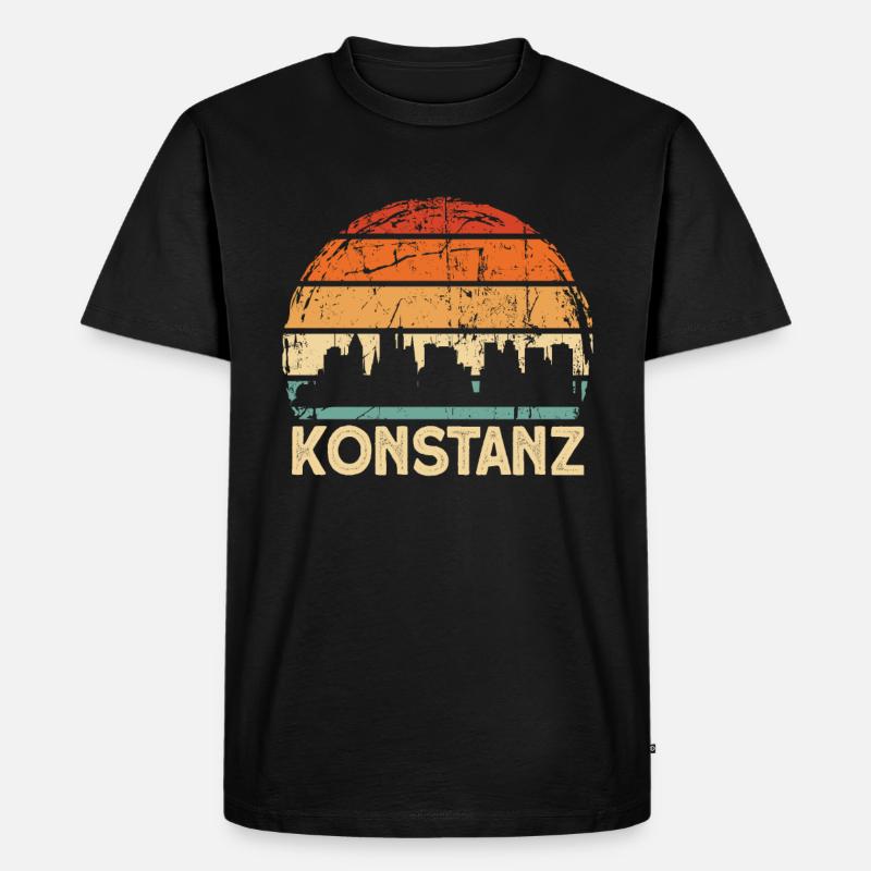 Konstanz - Männer Premium Bio T-Shirt - Schwarz