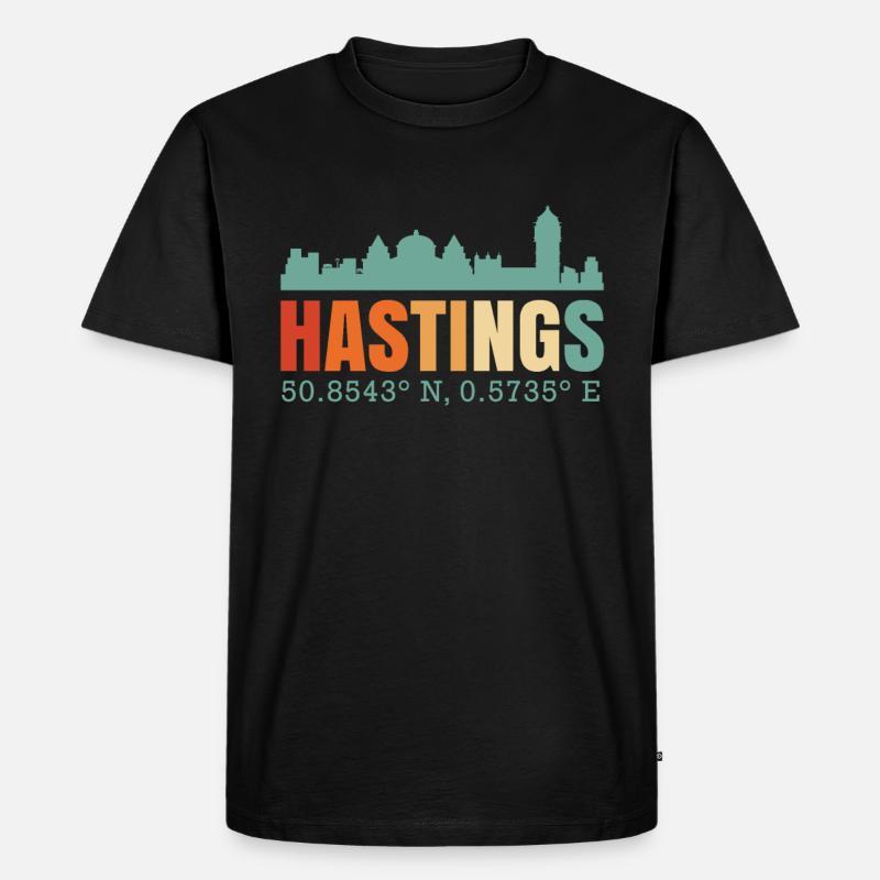 Hastings - Männer Premium Bio T-Shirt - Schwarz