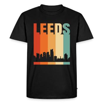 Leeds - T-shirt Premium bio Homme - noir - Devant - Nico (187cm)