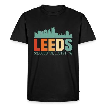 Leeds - T-shirt Premium bio Homme - noir - Devant - Nico (187cm)