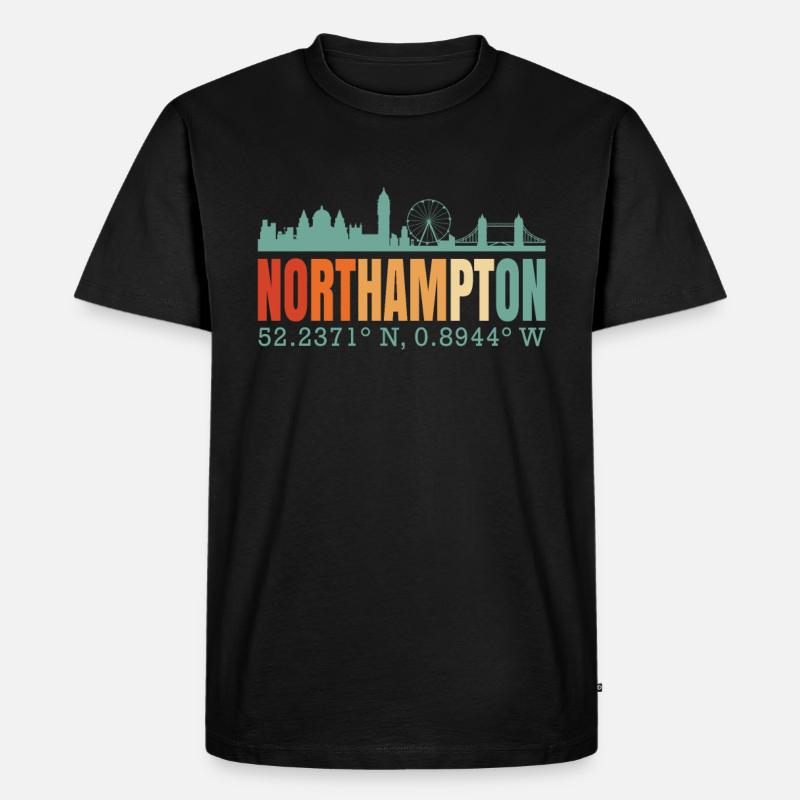 Northampton - Männer Premium Bio T-Shirt - Schwarz