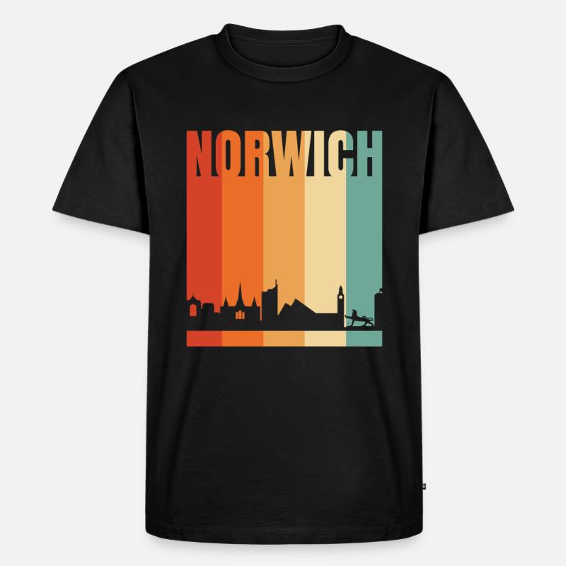 Norwich - Männer Premium Bio T-Shirt - Schwarz
