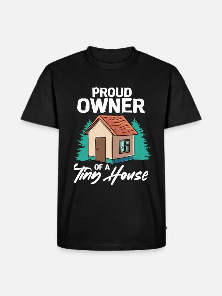 Tiny House - Männer Premium Bio T-Shirt - Schwarz