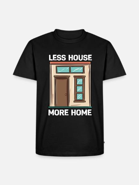 Tiny House - Männer Premium Bio T-Shirt - Schwarz