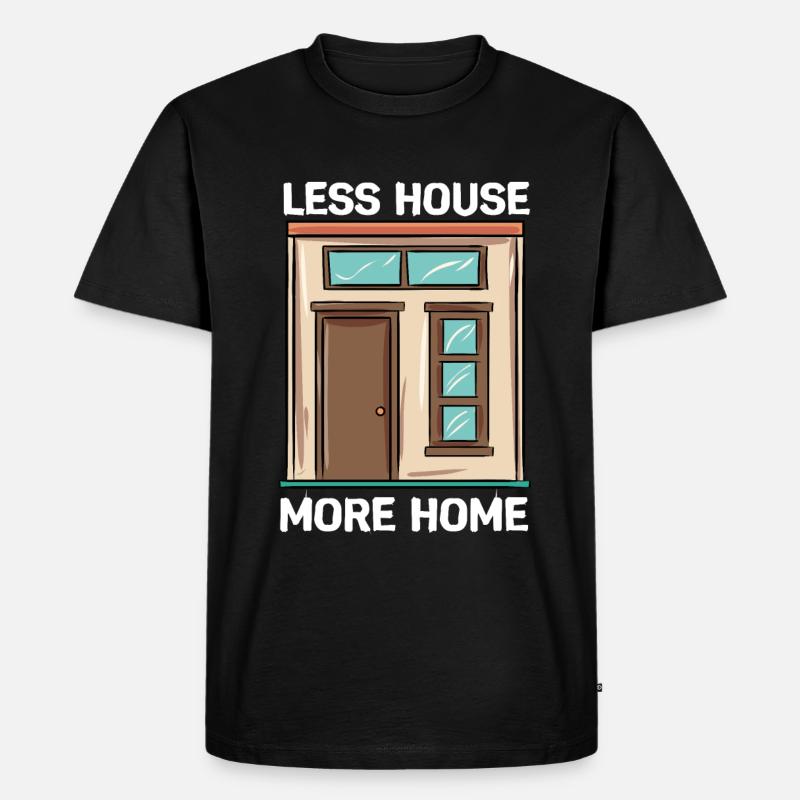 Tiny House - Männer Premium Bio T-Shirt - Schwarz