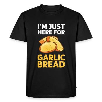 Garlic Garlic Bread Food Gift - Men's Premium Organic T-Shirt - black - Front - Nico (187cm)