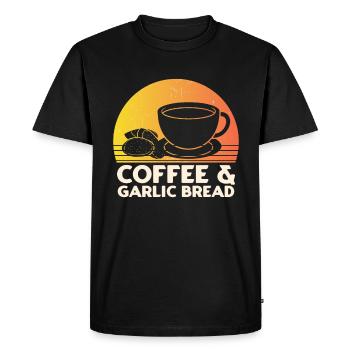 Ail Ail Pain Pain Cadeau alimentaire - T-shirt Premium bio Homme - noir - Devant - Nico (187cm)